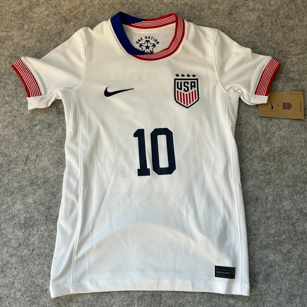 Nike Lindsey Horan/Heaps #10 USWNT Home Jersey White Kids Small $125